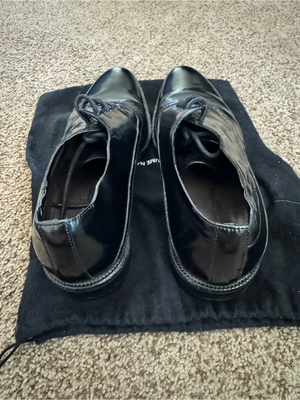CoSTUME NATIONAL Men's Black Leather Lace-Up Dress Shoes Size 10